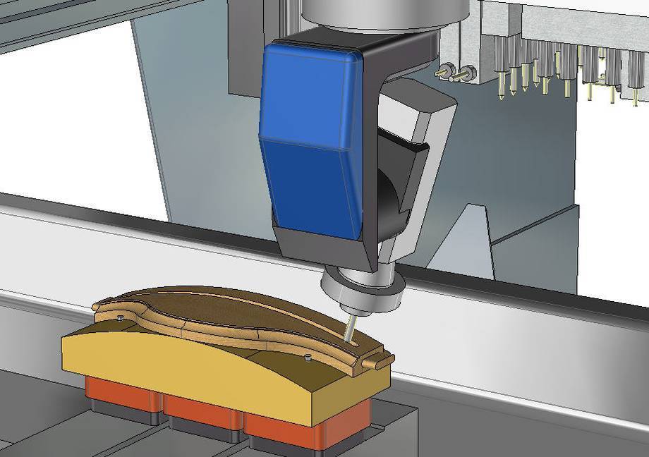 Przykłady obróbki elemetów drewnianych w systemie CAM specjalizowanym do sterowania takimi maszynami.