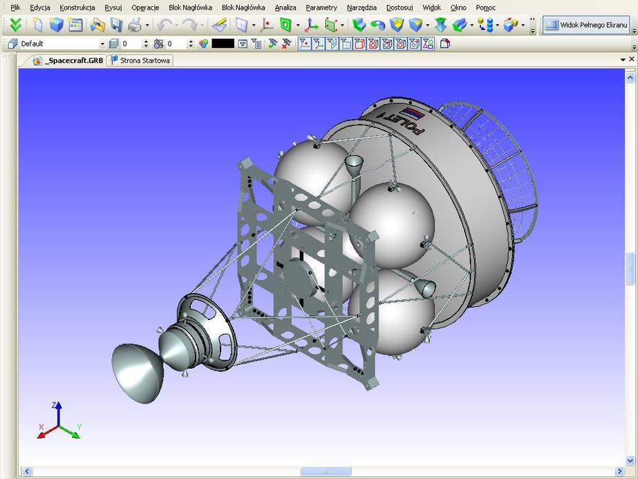 Projekt rosyjskiej satelity w systemie T-Flex CAD